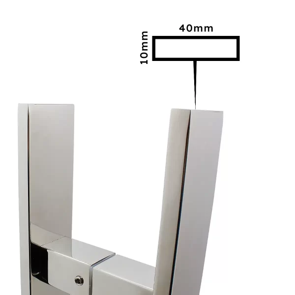 Puxador Para Porta Inox  40x10mm Par - Image 6