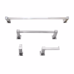 Kit 4 peças para banheiro Light inox
