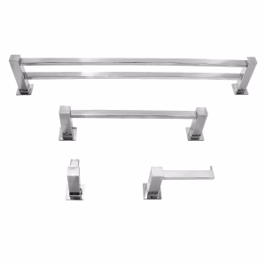Kit 4 peças para banheiro inox