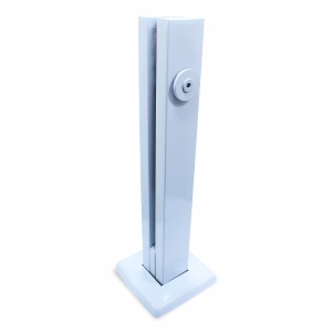 Coluna Torre Inox para Guarda Corpo 1 Furos - Branco