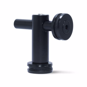 Conector Aço Inox Vidro Vidro 90° Preto Fosco