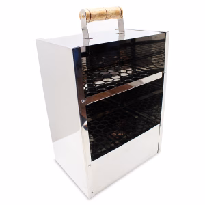 Churrasqueira Queijinho Coalho Para Praia Inox Portátil