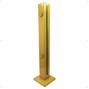 Coluna Torre Inox para Guarda Corpo 2 Furos - Dourado