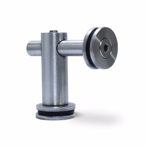 Conector Aço Inox Vidro Vidro Interno 90°