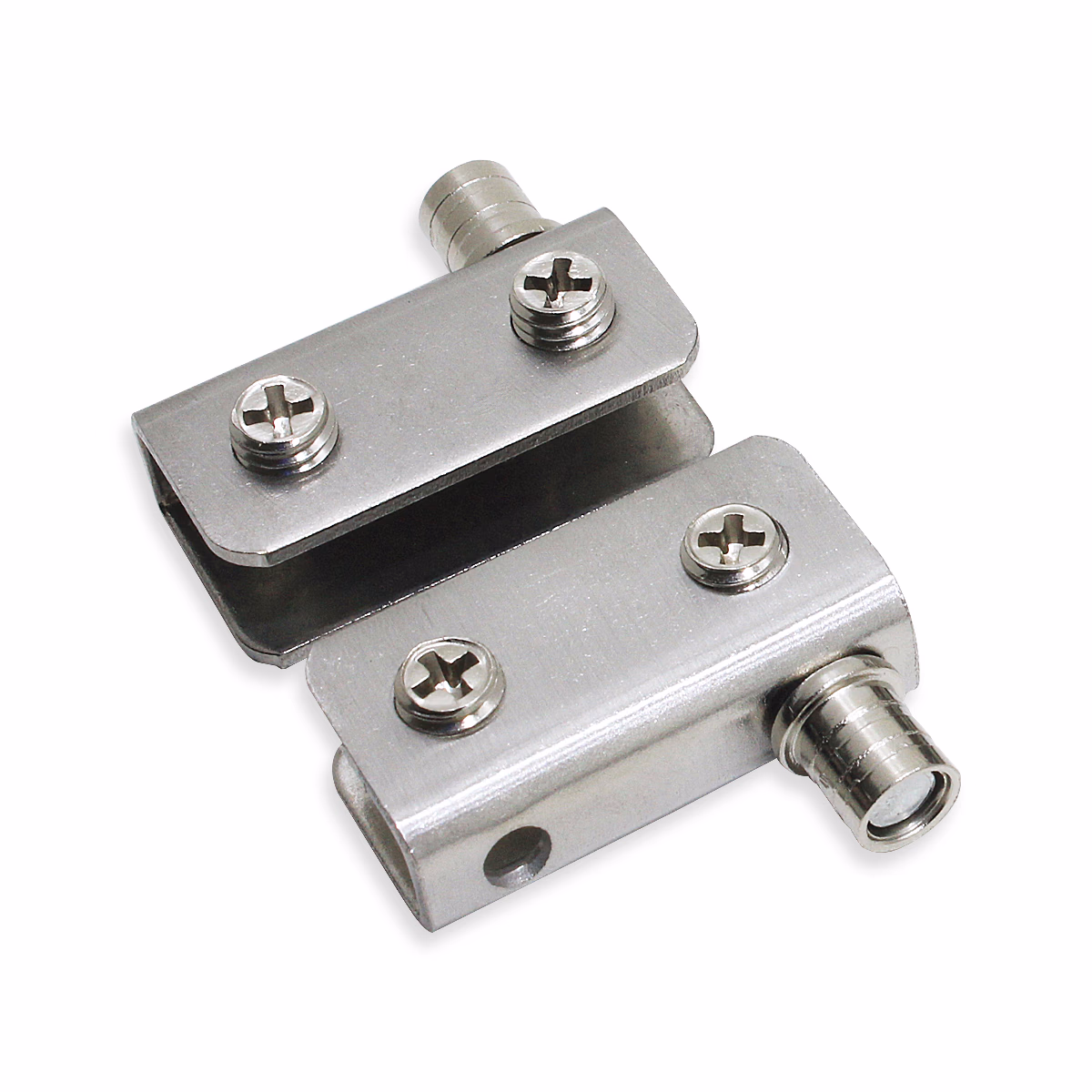 Kit Dobradiça Resistente Porta Vidro Pivotante C/ Fecho Rack - Imagem 2