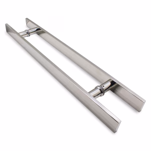Puxador para Porta Madeira/vidro Inox Retangular 25x10