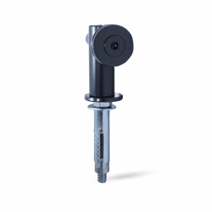 Conector Aço Inox Vidro Alvenaria Preto Fosco