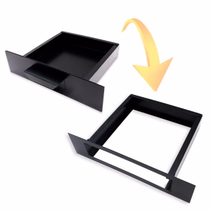 Gaveta + Porta Gaveta Cinzeiro Churrasqueira Inox Preto Fosco